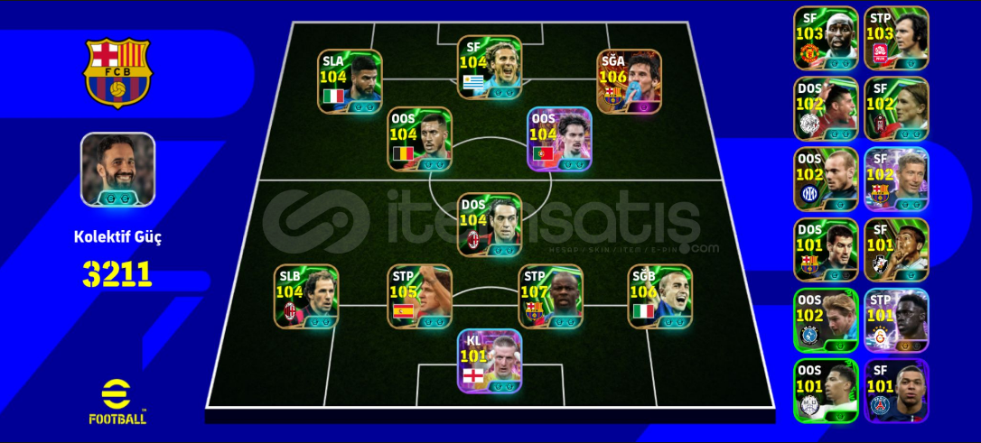 3211 Efsane 106 messi 107 thuram 104 forlan 3211 Efsane 106 messi 107 thuram 104 forlan
