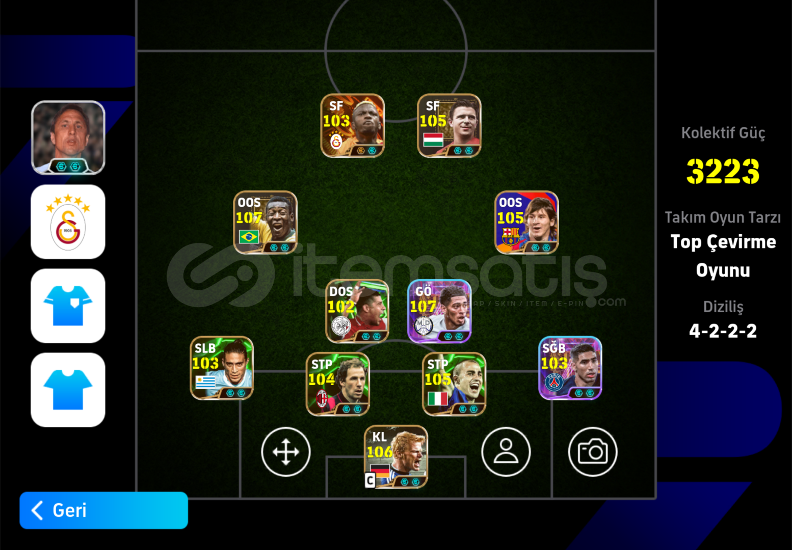 3223KG 108 PELE 106 PUSKAS SÜPER LİG KADROSU 3223KG 108 PELE 106 PUSKAS SÜPER LİG KADROSU