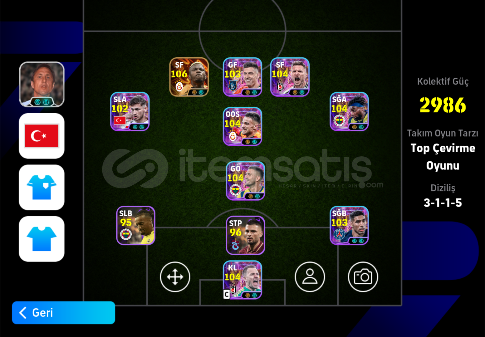 3223KG 108 PELE SÜPER LİG SHOW TİME KADROLU 3223KG 108 PELE SÜPER LİG SHOW TİME KADROLU