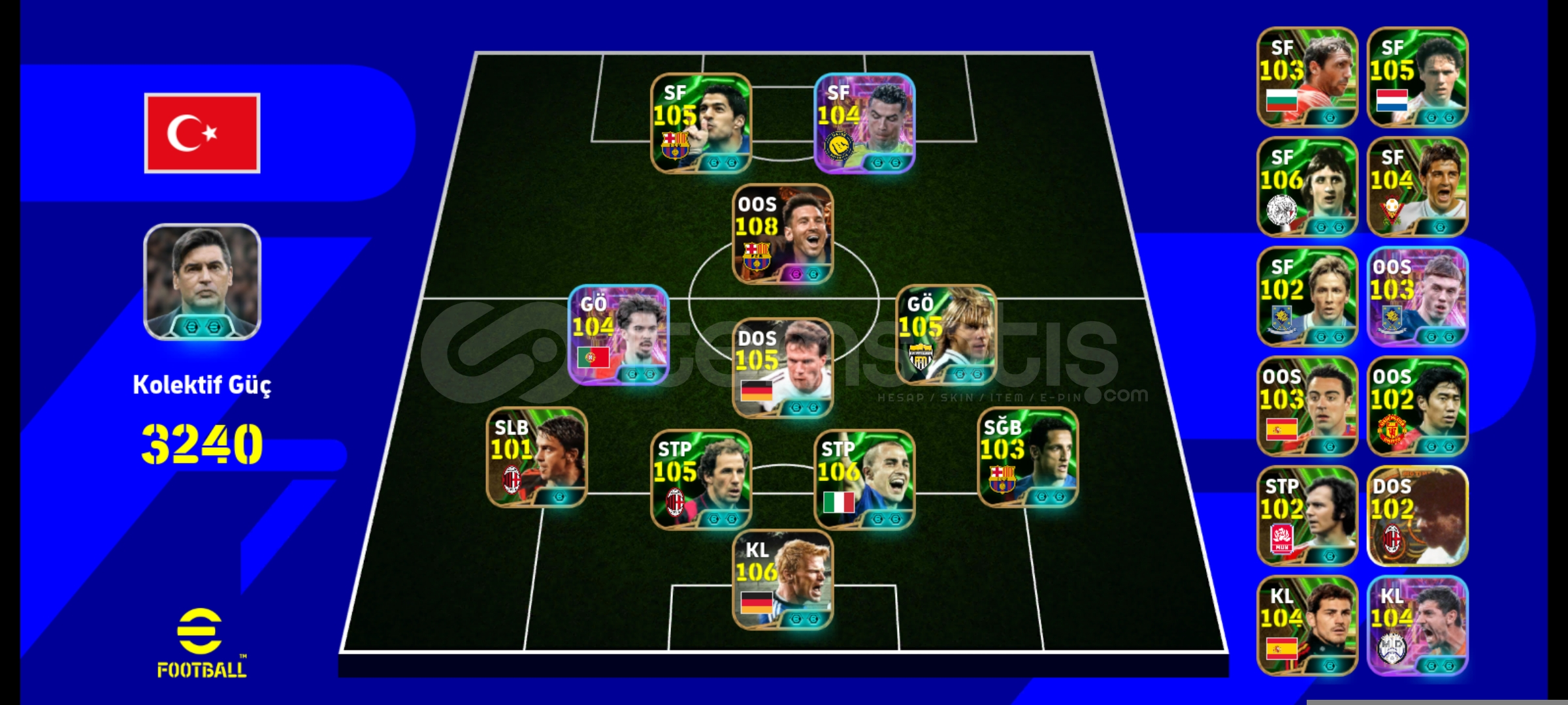 3240 kg bombacı Messi 106 nedved 3240 kg bombacı Messi 106 nedved