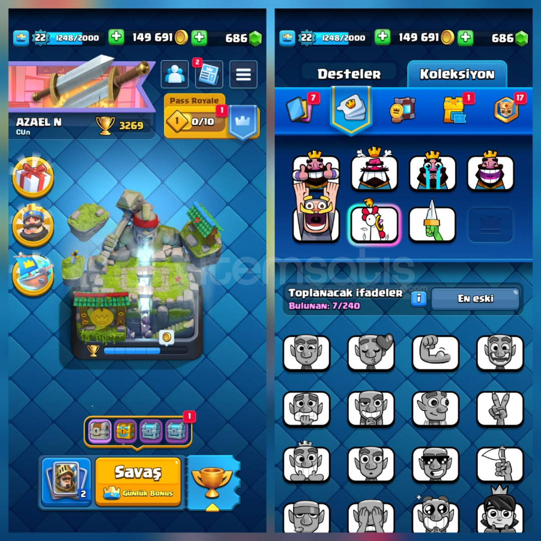 3269Kupa 81Kart 7İfade İsimHakkı 686Elmas 3269Kupa 81Kart 7İfade İsimHakkı 686Elmas