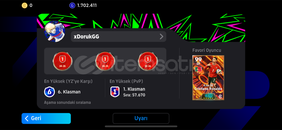 3275+ klasman 1. rezerve dopdolu hesap