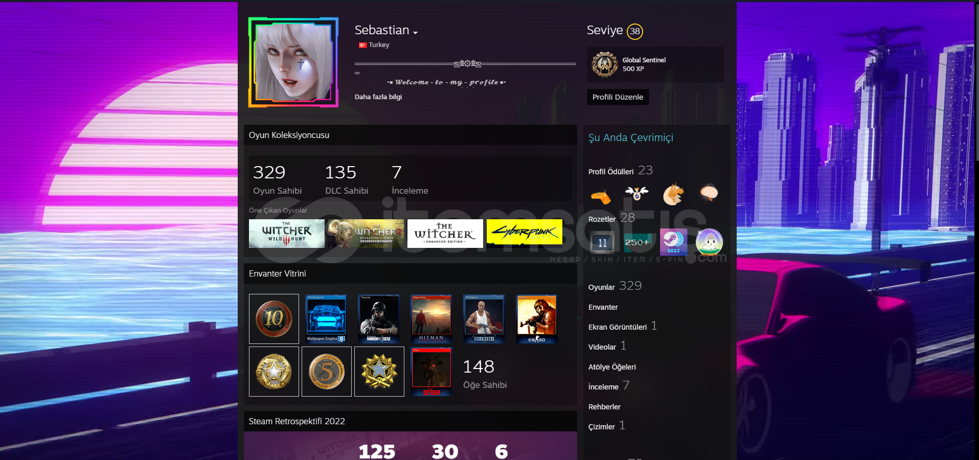 329 OYUNLU STEAM HESABI TERTEMİZ HESAP 329 OYUNLU STEAM HESABI TERTEMİZ HESAP