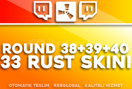 ❤️ 33 Skin ⭐ Round 38+39+40 Rust Twitch Drop ❤️