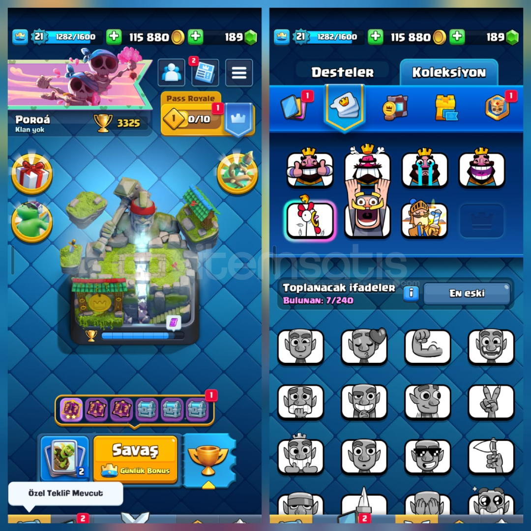 3325Kupa 67Kart 7İfade 1Kule İsimHakkı 3325Kupa 67Kart 7İfade 1Kule İsimHakkı