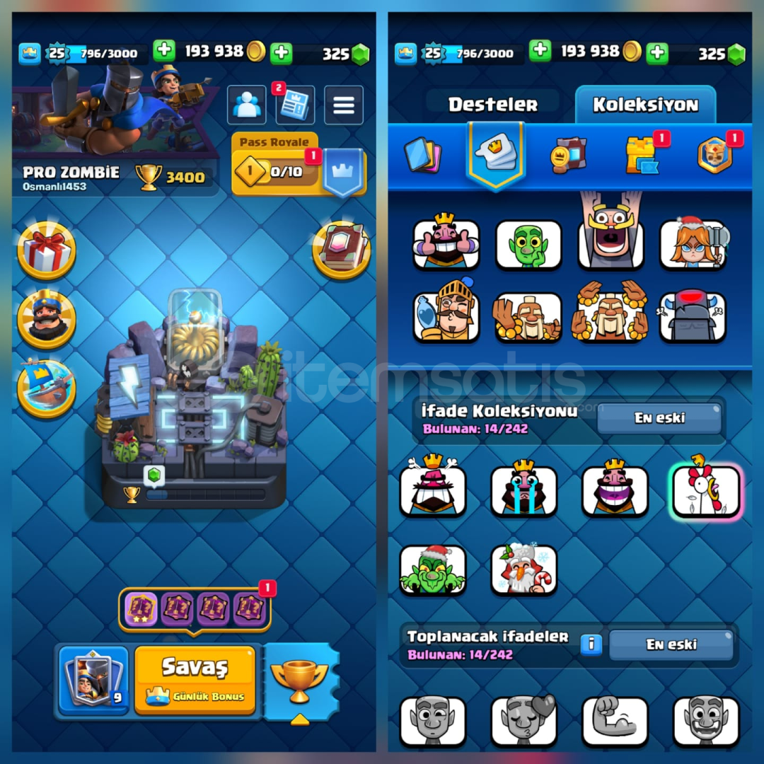 3400Kupa 69Kart 14İfade 1Kule 3400Kupa 69Kart 14İfade 1Kule