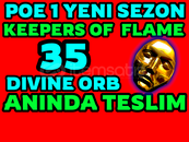 ⭐️35 DIVINE ORB-KEEPERS FLAME- POE1 -Yeni SEZON