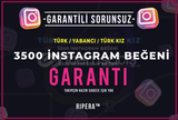 3500 TÜRK BEĞENİ PAKETİ | INSTAGRAM