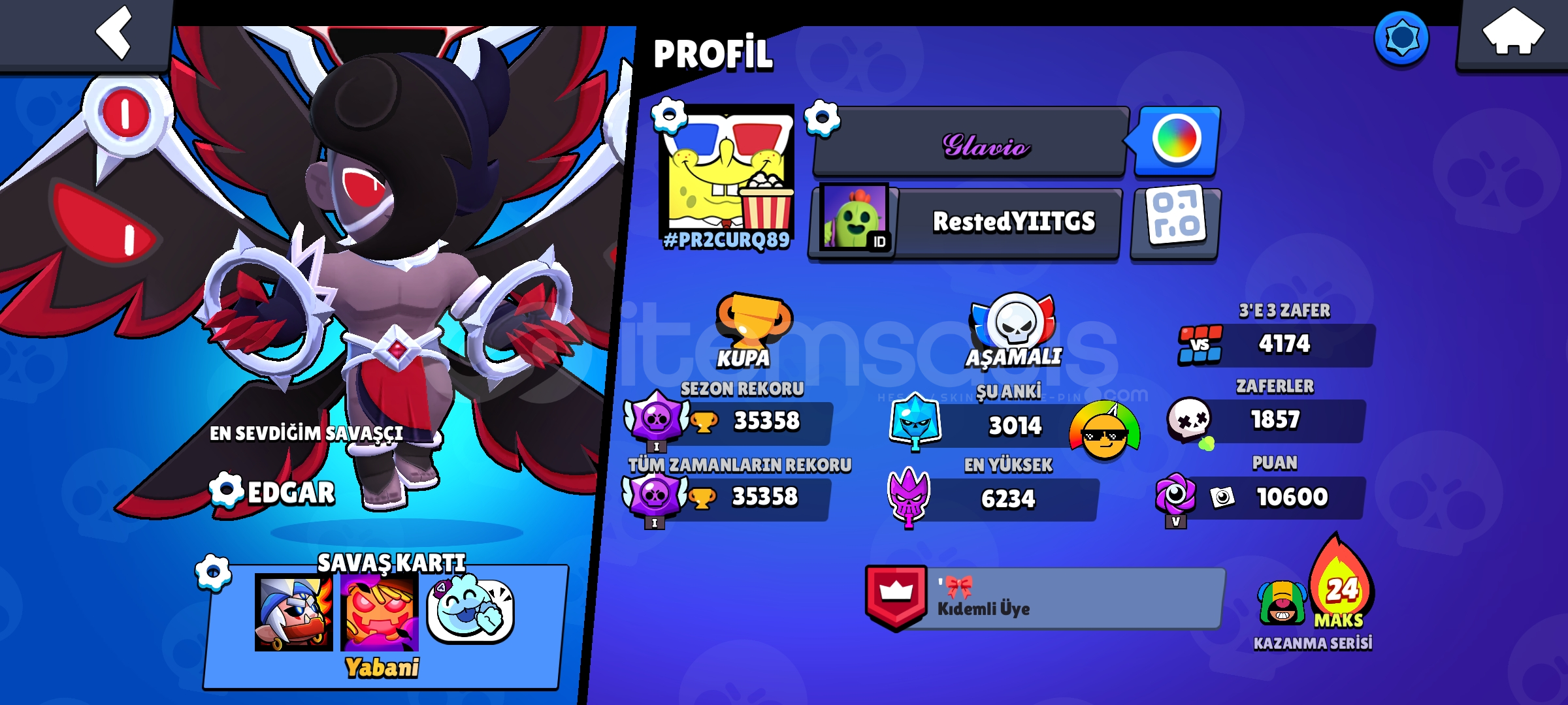 ⭐35K KUPA⭐87 KARAKTER 190 KOSTÜM⭐SORUNSUZ⭐ ⭐35K KUPA⭐87 KARAKTER 190 KOSTÜM⭐SORUNSUZ⭐