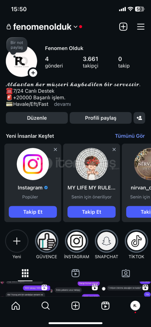 3600 TAKİPÇİLİ INSTAGRAM HESAPI  3600 TAKİPÇİLİ INSTAGRAM HESAPI