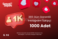 365 Gün Garantili 1000 Takipçi | Ana Sağlayıcı