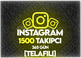 ⭐[365 GÜN TELAFİLİ] Instagram 1500 Takipçi⭐