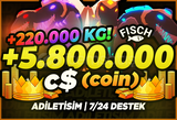 ⭐RGB SECRET!⭐FİSCH +5M/5.800.000 C$ ✅HIZLI