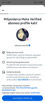 379 Doğal Takipçi+ İndirimsiz Meta Verified 
