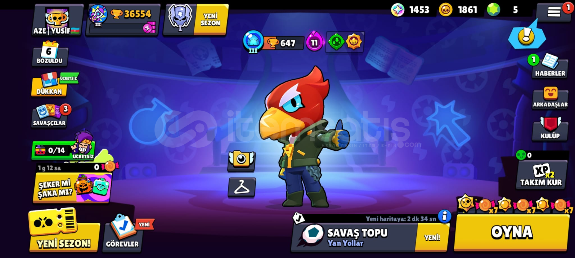 37K KUPA BOL KOSTUMLU HESAP!!