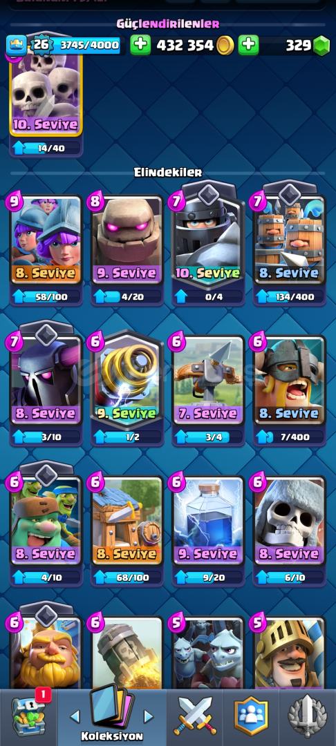 3800 kupalı clash royale hesap  3800 kupalı clash royale hesap