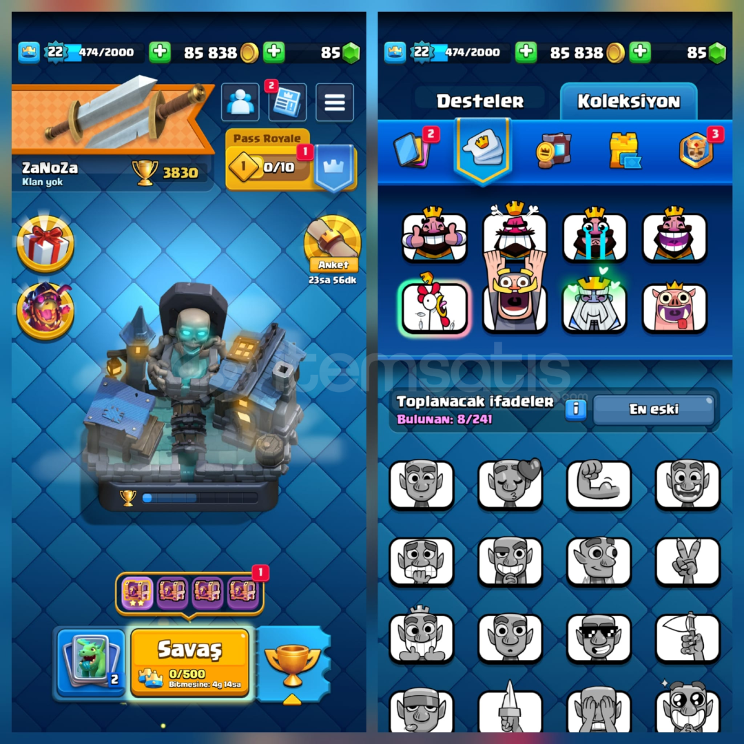 3830Kupa 91Kart 8İfade 1Kule İsimHakkı 3830Kupa 91Kart 8İfade 1Kule İsimHakkı