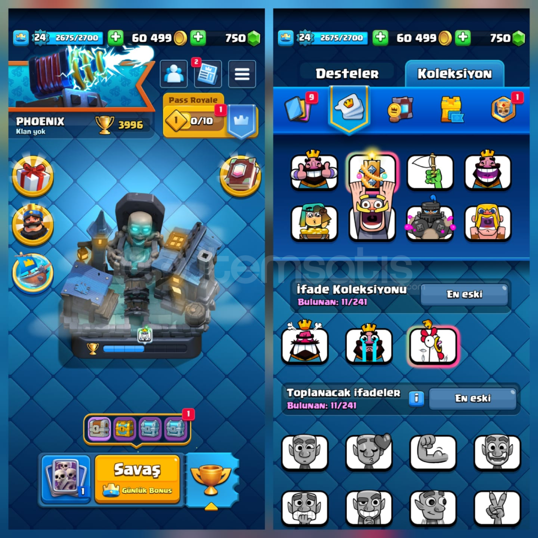 3996Kupa 76Kart 11İfade İsimHakkı 750Elmas 3996Kupa 76Kart 11İfade İsimHakkı 750Elmas