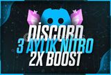 [3Aylık] Discord Nitro 2xBoost