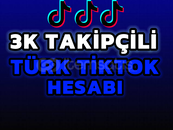 3K TAKİPÇİLİ TÜRK TİKTOK HESABI 