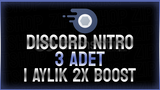 ⭐3x 1 Aylık Nitro 2x Boost Oto Teslim |⭐