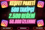 ⭐3X [GARANTİLİ] İNSTAGRAM KEŞFET PAKETİ #6 ⭐