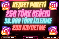 ⭐3X[GARANTİLİ] TÜRK İNSTAGRAM KEŞFET PAKETİ #9⭐