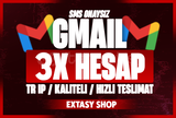 ⭐ 3x Gmail -TR İP - YÜKSEK KALİTE-GARANTİ ⭐