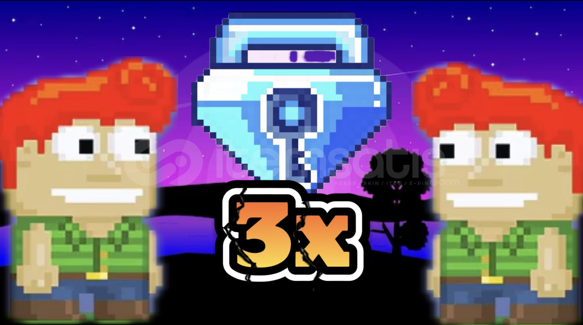 3x Growtopia Blue Gem Lock 3x Growtopia Blue Gem Lock