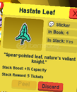 3x Hastate leaf