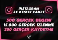 ⭐(3X) İnstagram Gerçek Keşfet Paket⭐