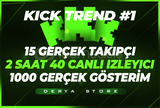 3X | KİCK CANLI YAYIN PAKETİ TREND 1