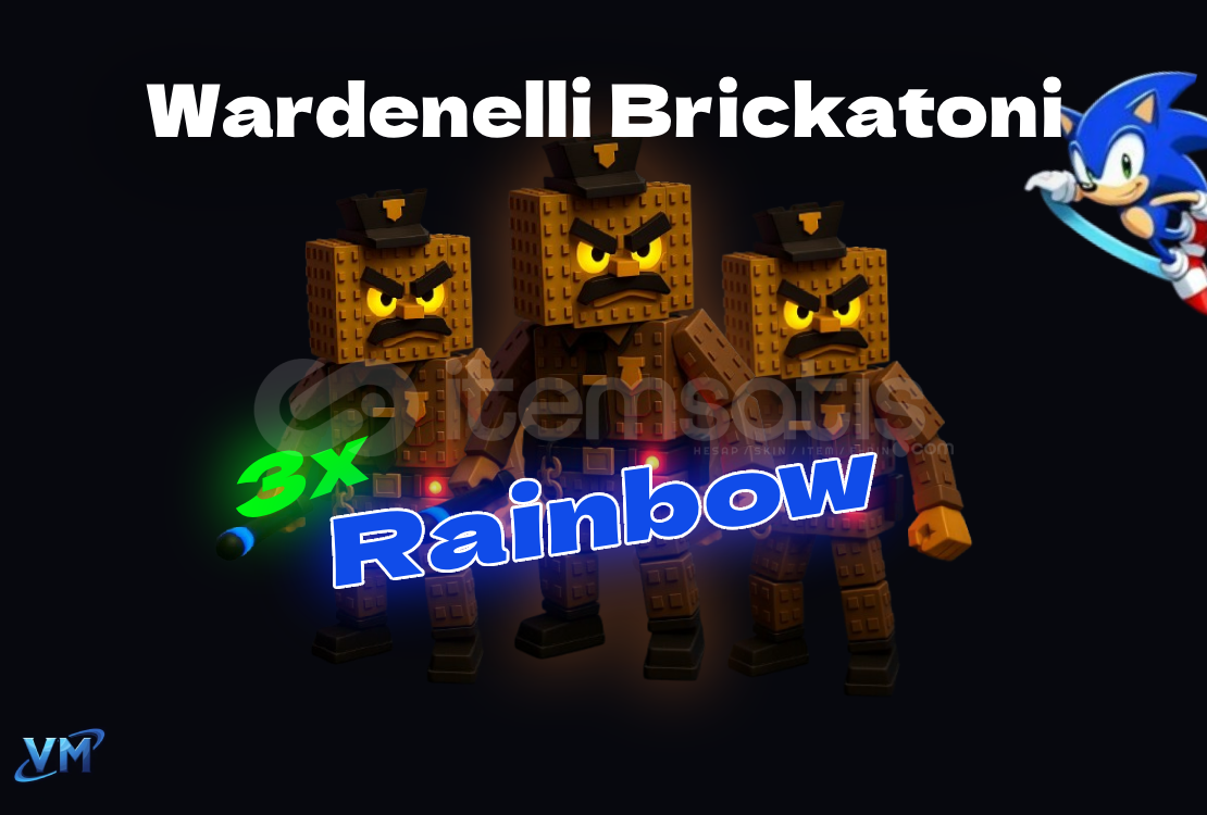 3X Rainbow Wardenelli Brickatoni 3X Rainbow Wardenelli Brickatoni