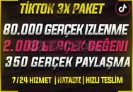 ⭐GÜNCELLENDİ!⭐TİKTOK 3X GERÇEK KEŞFET PAKETİ 1