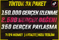 ⭐GÜNCELLENDİ!⭐TİKTOK 3X GERÇEK KEŞFET PAKETİ 2