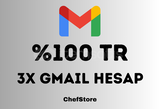 3x Türk Gmail Hesaplar | Hızlı Teslimat