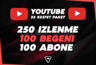 ⭐(3X) Youtube Gerçek Keşfet Paket 2⭐