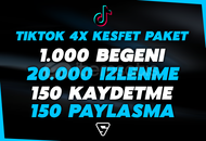 ⭐(4X) Tiktok Gerçek Keşfet Paket⭐