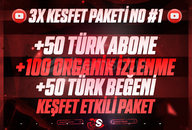 ⚡[3X] YOUTUBE KEŞFET ETKİLİ PAKET NO #1⚡