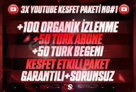 ⚡[3X] YOUTUBE KEŞFET ETKİLİ PAKET NO #1⚡