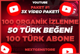 ⭐ 3X ⭐ YOUTUBE VİDEO KEŞFET PAKETİ #1 ⭐