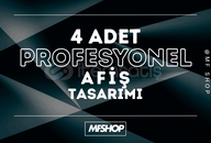 4 Adet istediğiniz afiş