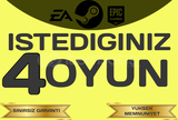 4 ADET İSTEK OYUN STEAM HESABI