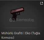 4 adet Mühürlü Grafiti | Eko (Tuğla Kırmızısı)