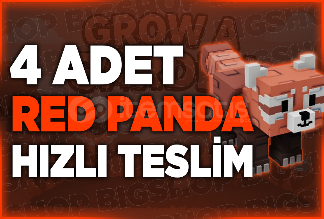 ⭐4 Adet Red Panda Grow a Garden ⭐Hızlı⭐ ⭐4 Adet Red Panda Grow a Garden ⭐Hızlı⭐