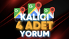 ⭐️ 4 ADET YORUM ⭐️ %100 TÜRK YORUM