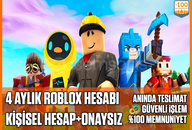 ⭐️☘️4 AYLIK(120 GÜNLÜK) Roblox Hesap❤️Onaysız❤️