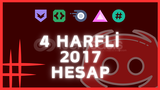 4 HARFLİ 2017 5 ROZET HESAP