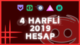 4 HARFLİ 2019 5 ROZET HESAP