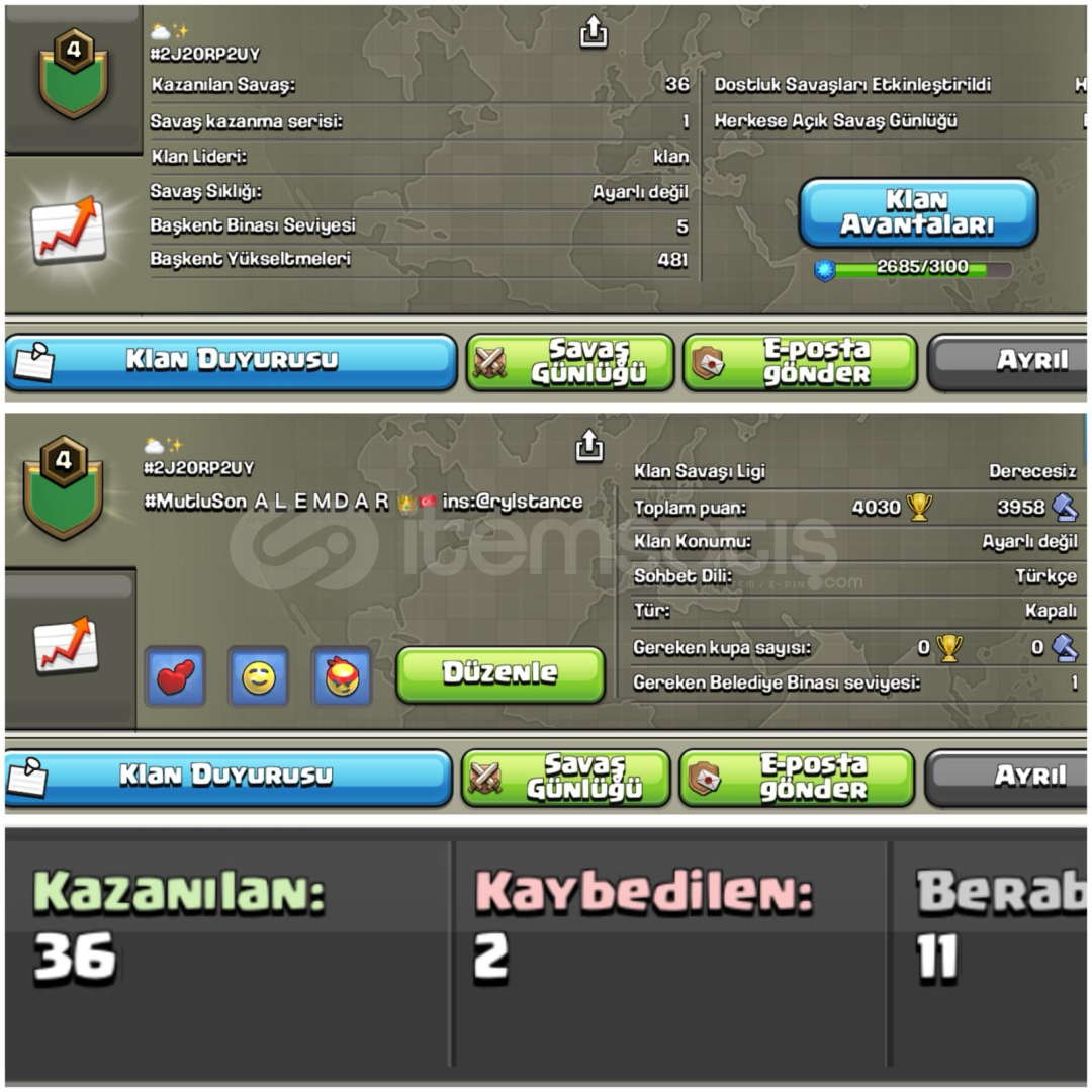4 LEVEL⚡️DÜNYADA EŞİ OLMAYAN İSİMLİ KLAN 4 LEVEL⚡️DÜNYADA EŞİ OLMAYAN İSİMLİ KLAN